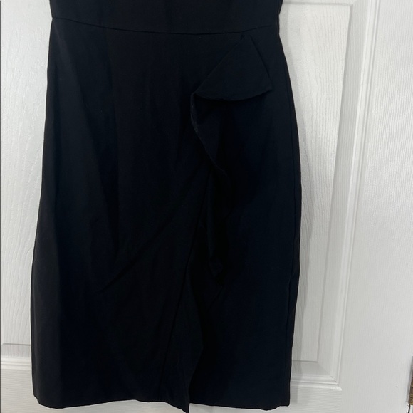 J. Crew Classic Black ruffle Midi Dress - Picture 2 of 5
